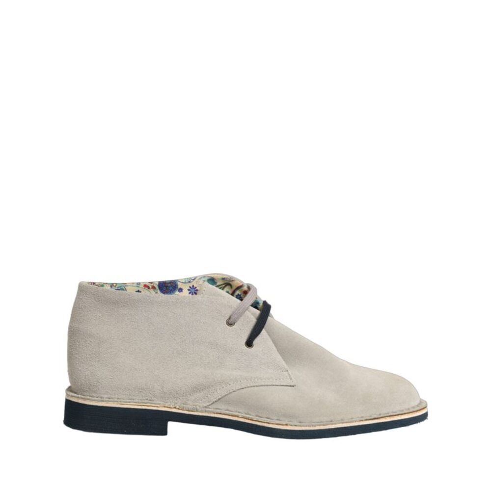 Pollini Gray Suede Chukka Lace Up Men Ankle Boots Men's Light